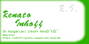 renato inhoff business card